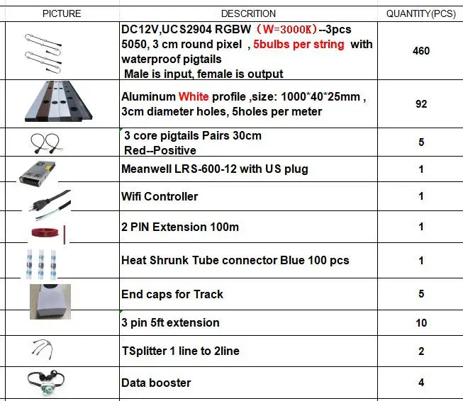 Special 300Ft 92m Permanent Track Light Gemstone style track lights RGBWW Point lights